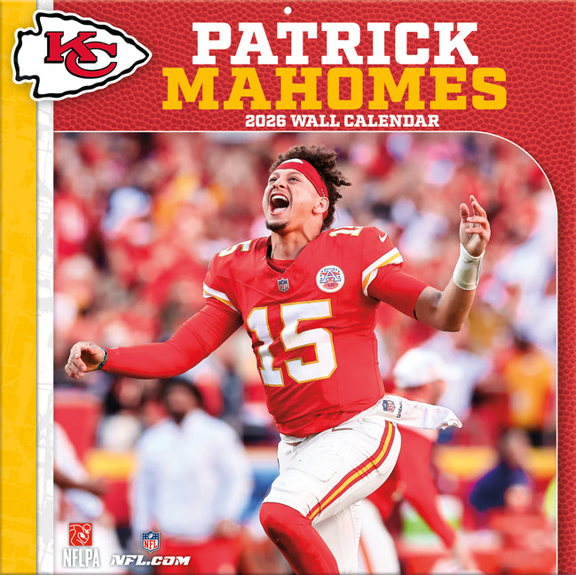 Kansas City Chiefs Patrick Mahomes 2026 12x12 Player Wall Calendar - Ingram