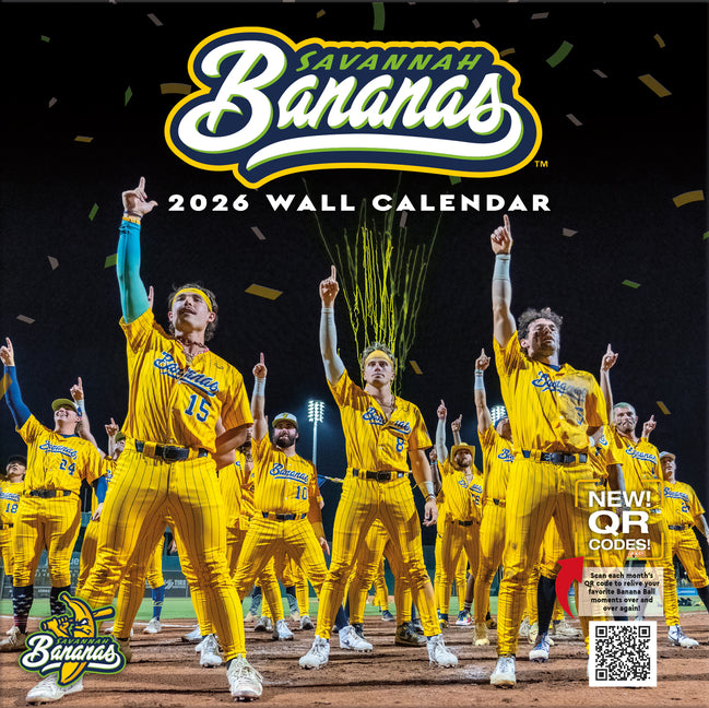 Savannah Bananas 2026 12x12 Team Wall Calendar - Ingram