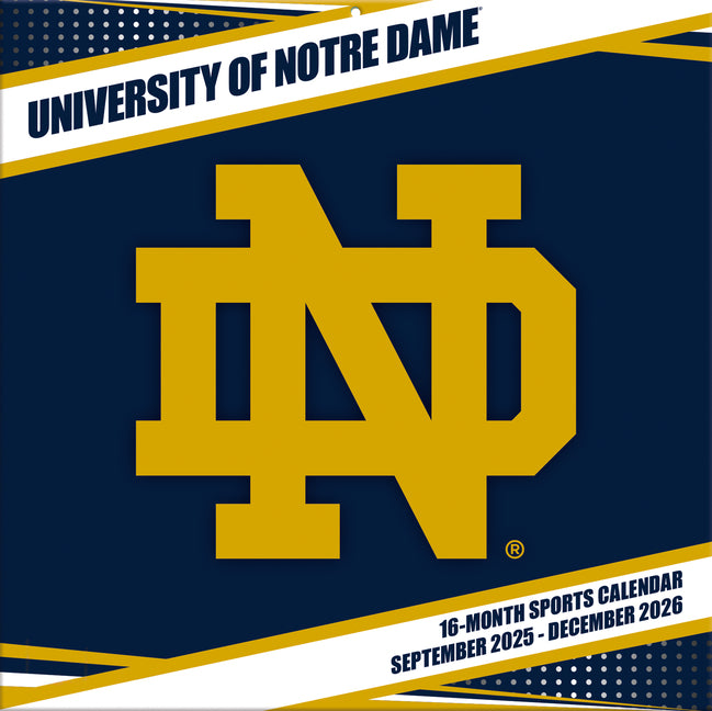 Notre Dame Fighting Irish 2026 12x12 Team Wall Calendar - Ingram