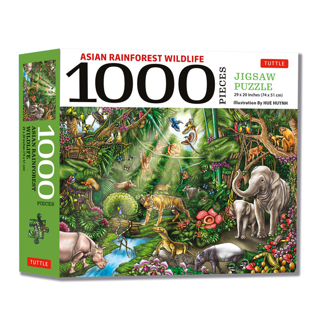 Asian Rainforest Wildlife - 1000 Piece Jigsaw Puzzle: Finished Size 29 in X 20 Inch (74 X 51 CM) - Ingram