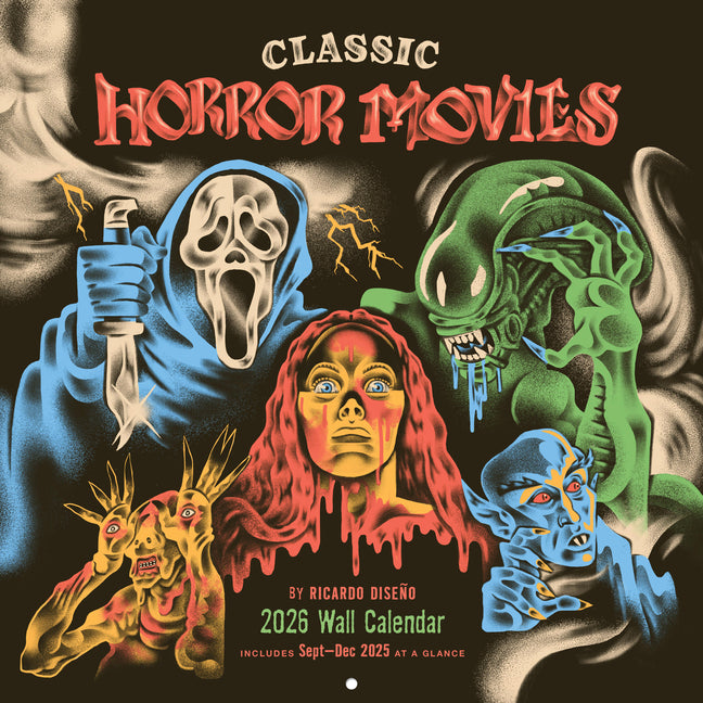 Classic Horror Movies 2026 Wall Calendar - Ingram
