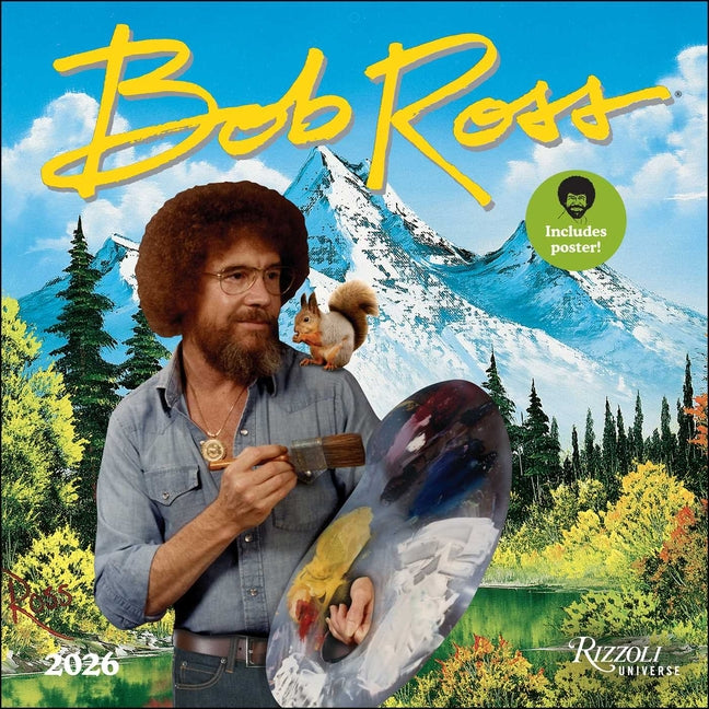 Bob Ross 2026 Wall Calendar (Includes Full-Color Poster) - Ingram