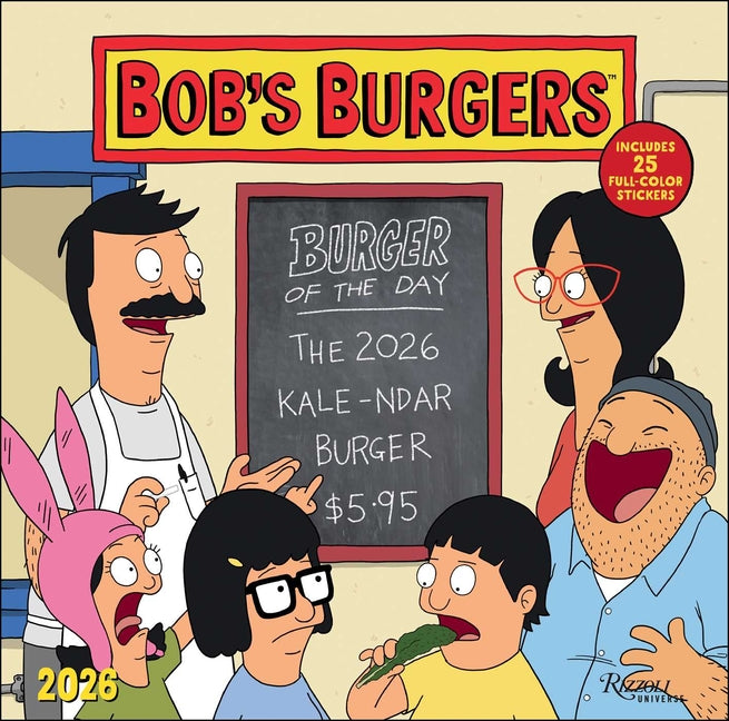 Bob's Burgers 2026 Wall Calendar (Includes Stickers) - Ingram