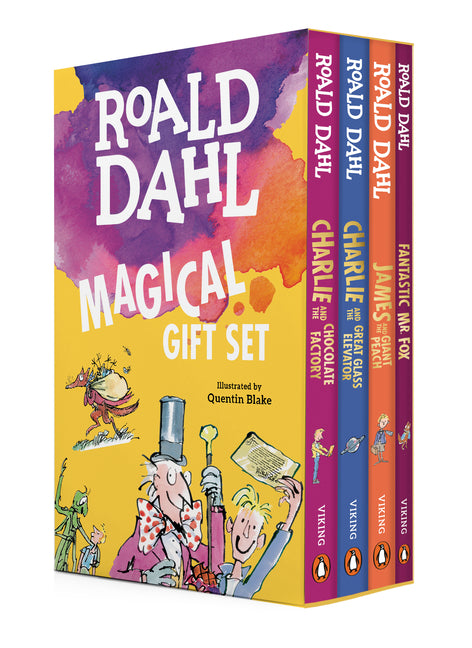 Roald Dahl Magical Gift Boxed Set (4 Books): Charlie and the Chocolate Factory, James and the Giant Peach, Fantastic Mr. Fox, Charlie and the Great Gl - Ingram